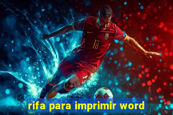 rifa para imprimir word